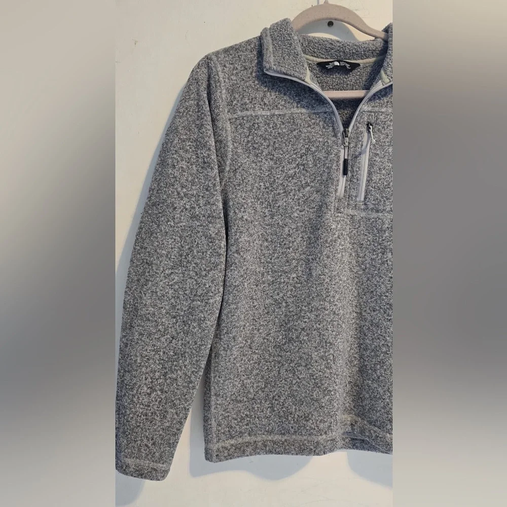 The North Face Heathered Gray Fleece Jacket